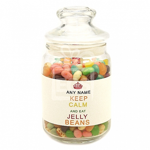 Personalised Jelly Beans Jar-Keep Calm