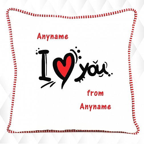 I love you Heart-Personalised cushion