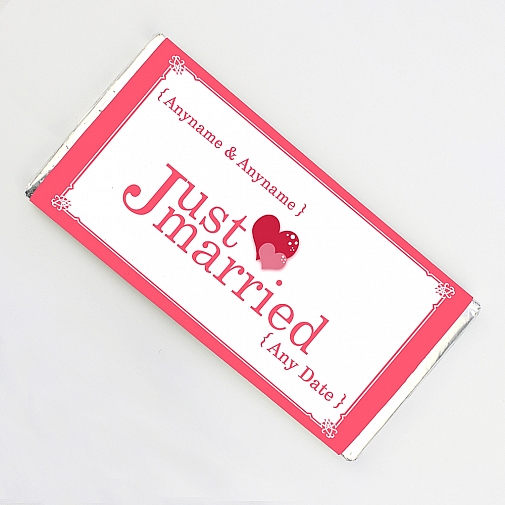 Just Married-Personalised Chocolate Bar