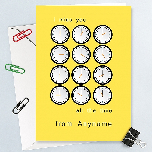Miss You all the time-Personalised Card