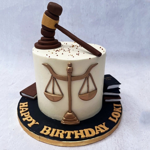 6lbs Lawyer Theme Cake from Pie in The Sky