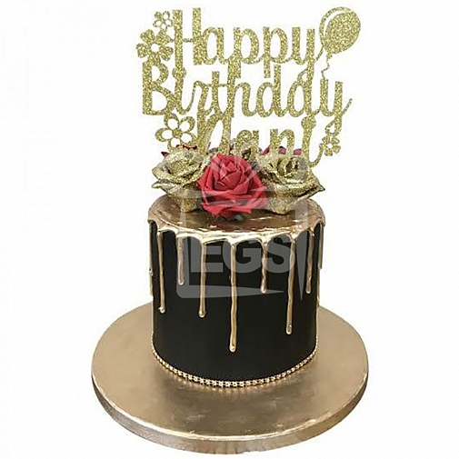 Send 12 Pcs. Yellow Rose Bouquet with Birthday Cake to Cebu Philippines