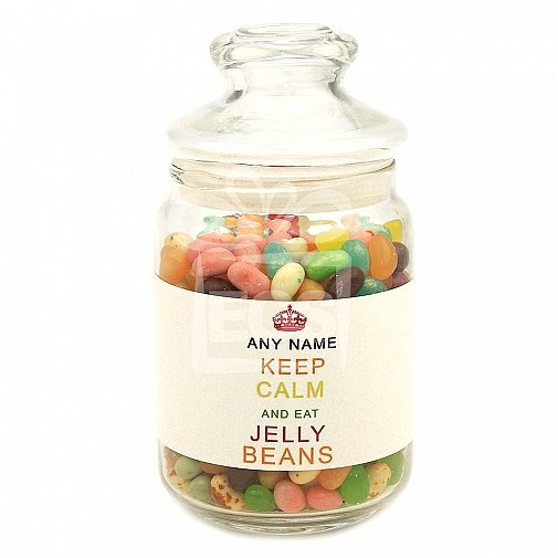 Personalised Jelly Beans Jar-Keep Calm