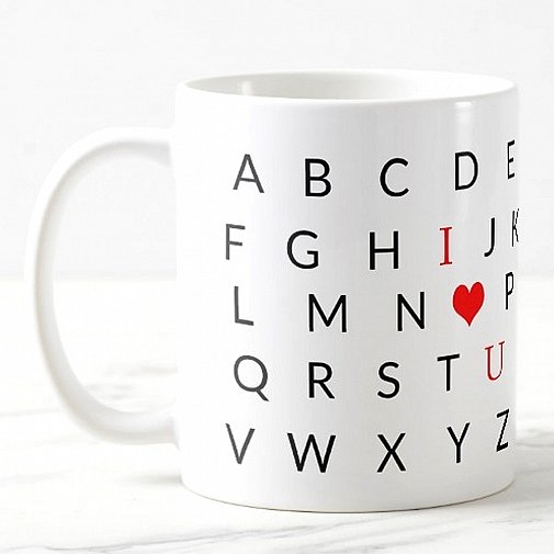 Alphabet I Love You Mug
