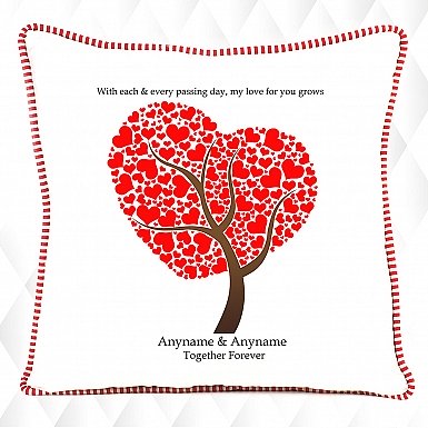 Growing Love-Personalised Cushion