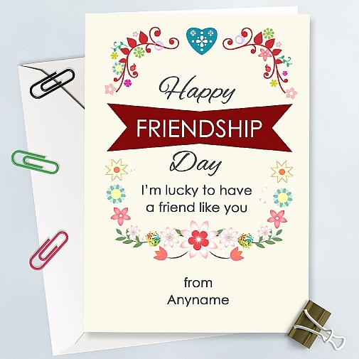 Happy Friendship day Personalised Card