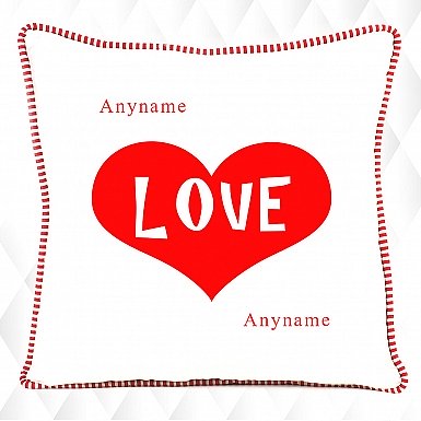 Heart Love - Personalised Cushion