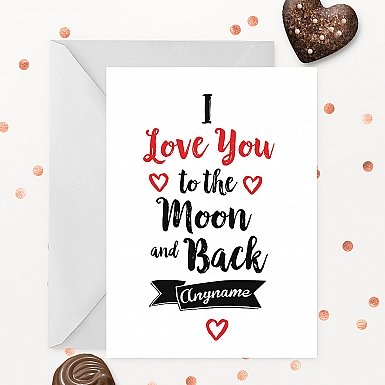 Love You to the moon Personalised Card