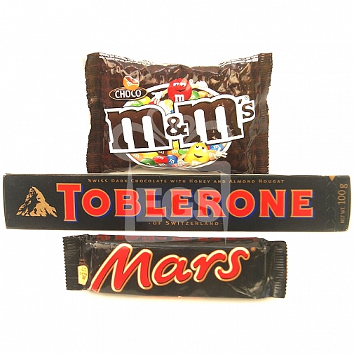 M&M Toblerone and Mars - 24 Bars