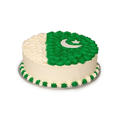 2lbs Pakistan Flag Cake from Kitchen Cuisine