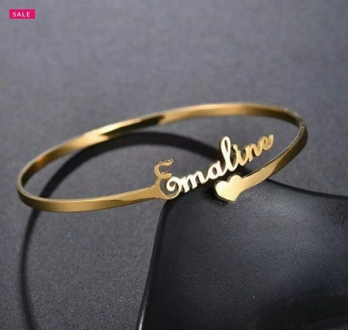 Personalised Name Gold Plated Bracelet